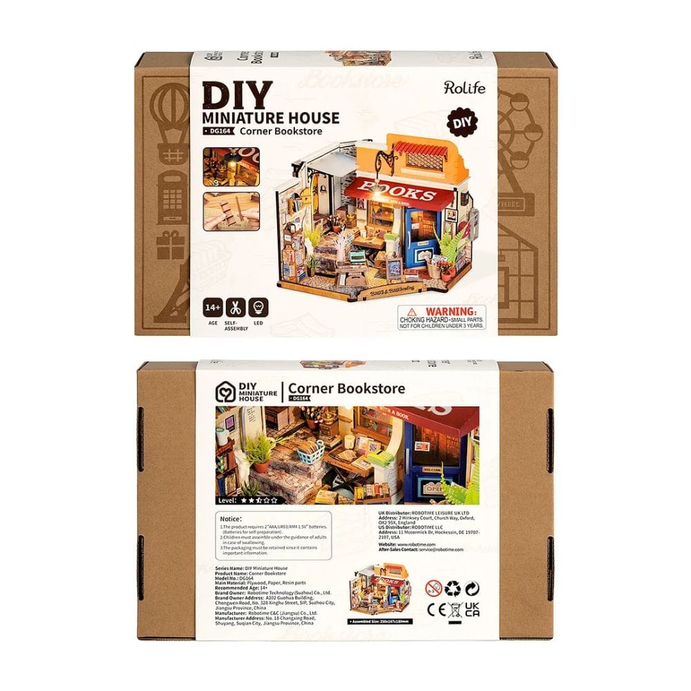 3D Robotime Puzzle Corner Bookstore DG164