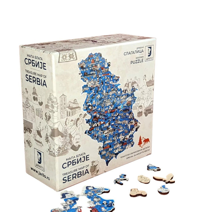 Drvena slagalica Mapa blaga Srbije - Velika