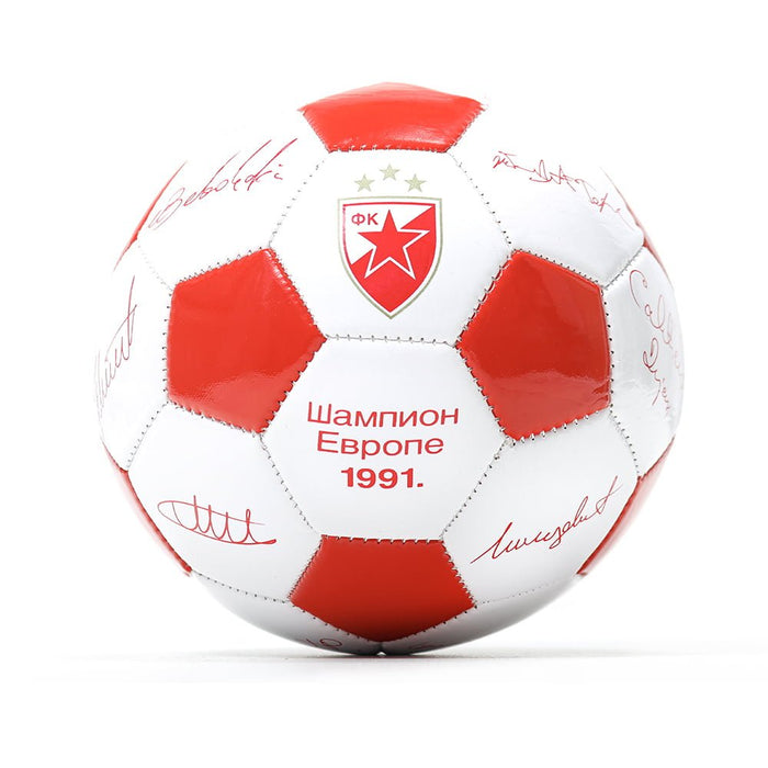 Fudbalska Lopta sa Potpisima Crvene Zvezde