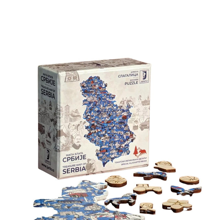Drvena slagalica Mapa blaga Srbije - Junior