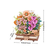 3D Puzzle Robotime Rowood Wooden Blooming Book TW04H