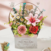 3D Puzzle Robotime Rowood Wooden Flower Basket TW03H