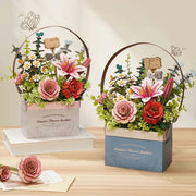 3D Puzzle Robotime Rowood Wooden Flower Basket TW03H