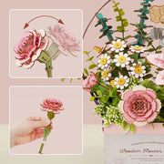 3D Puzzle Robotime Rowood Wooden Flower Basket TW03H