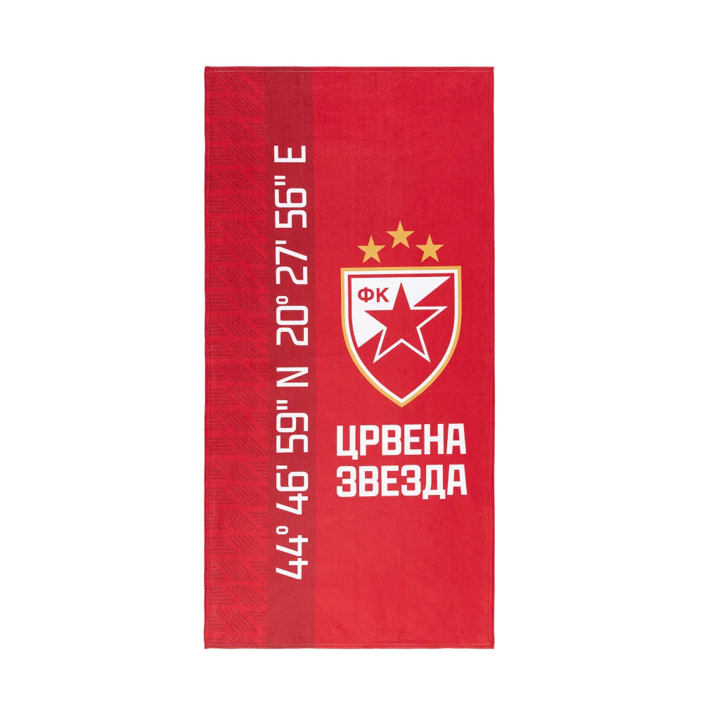 Peškir Crvena Zvezda Plažni 70x140cm Koordinate