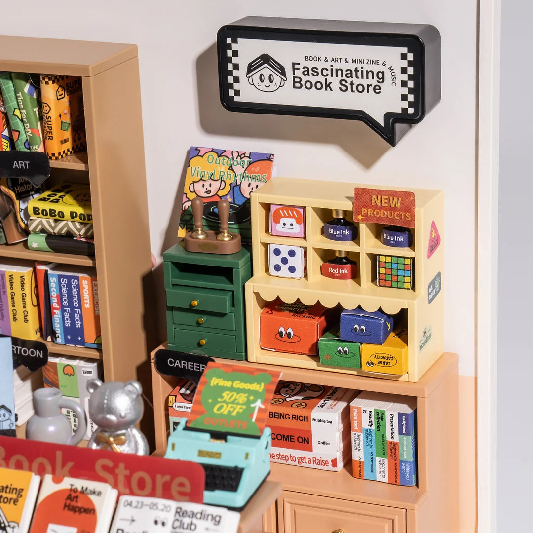 Robotime 3D Puzzle Fascinating Bookstore