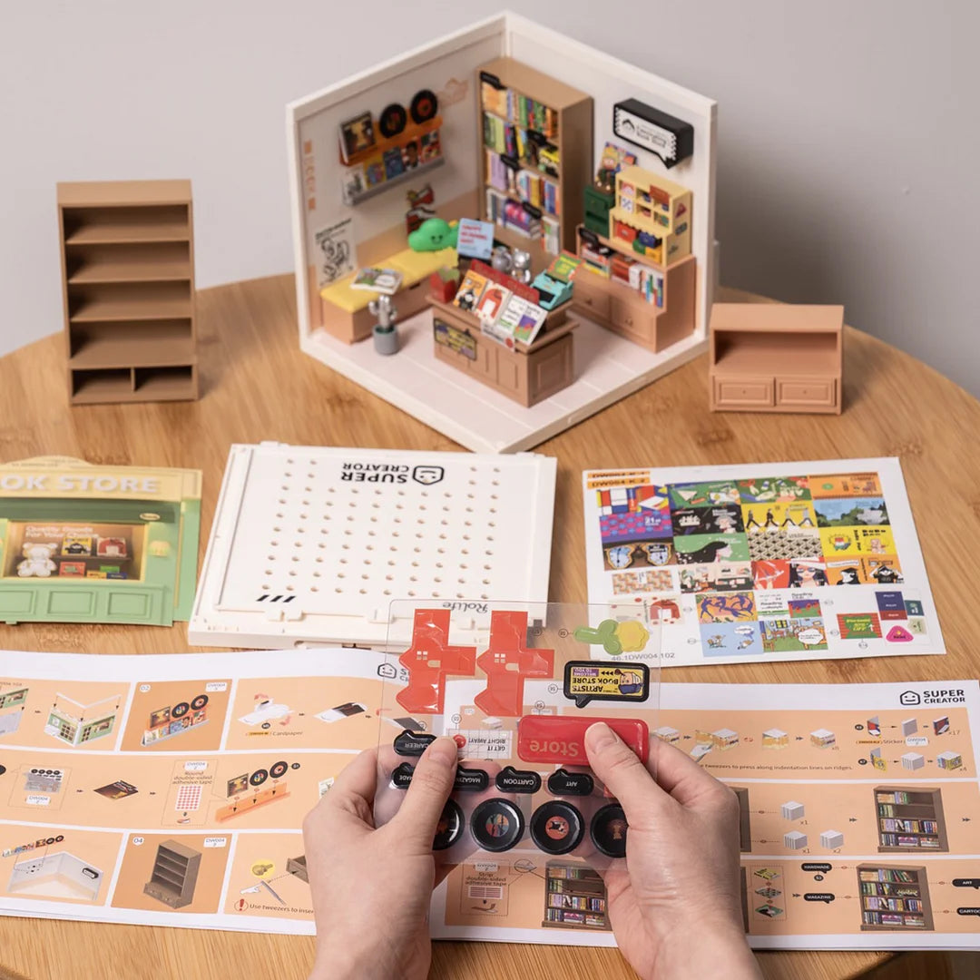 Robotime 3D Puzzle Fascinating Bookstore
