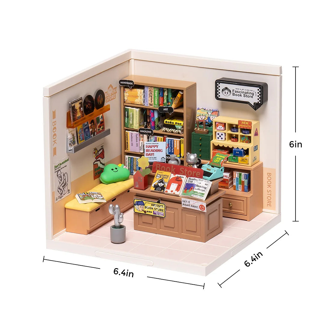 Robotime 3D Puzzle Fascinating Bookstore
