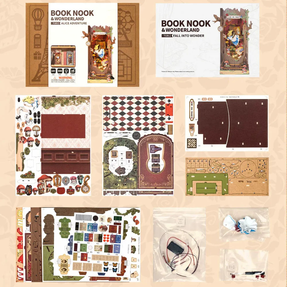 3D puzzle Robotime Book Nook Fall into Wonder TGB12