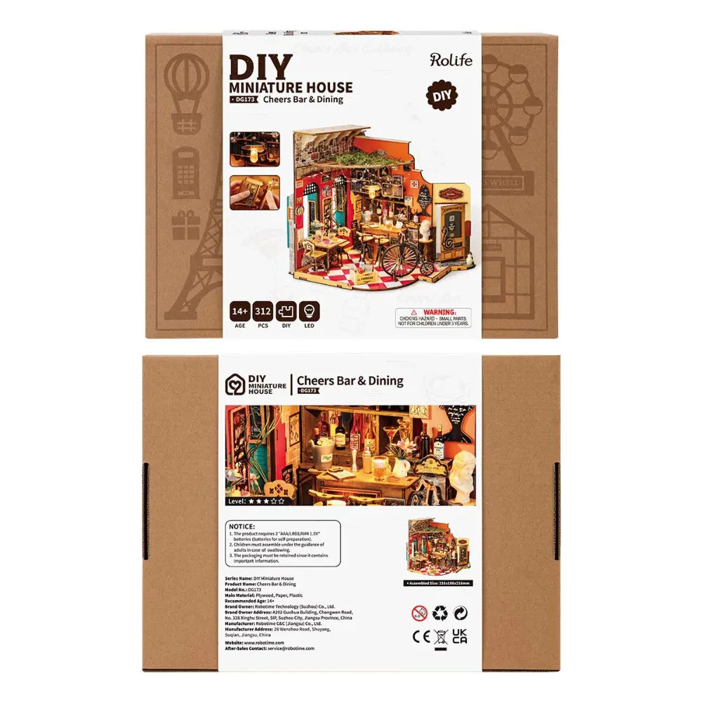 3D puzzle Robotime Cheers Bar & Dining