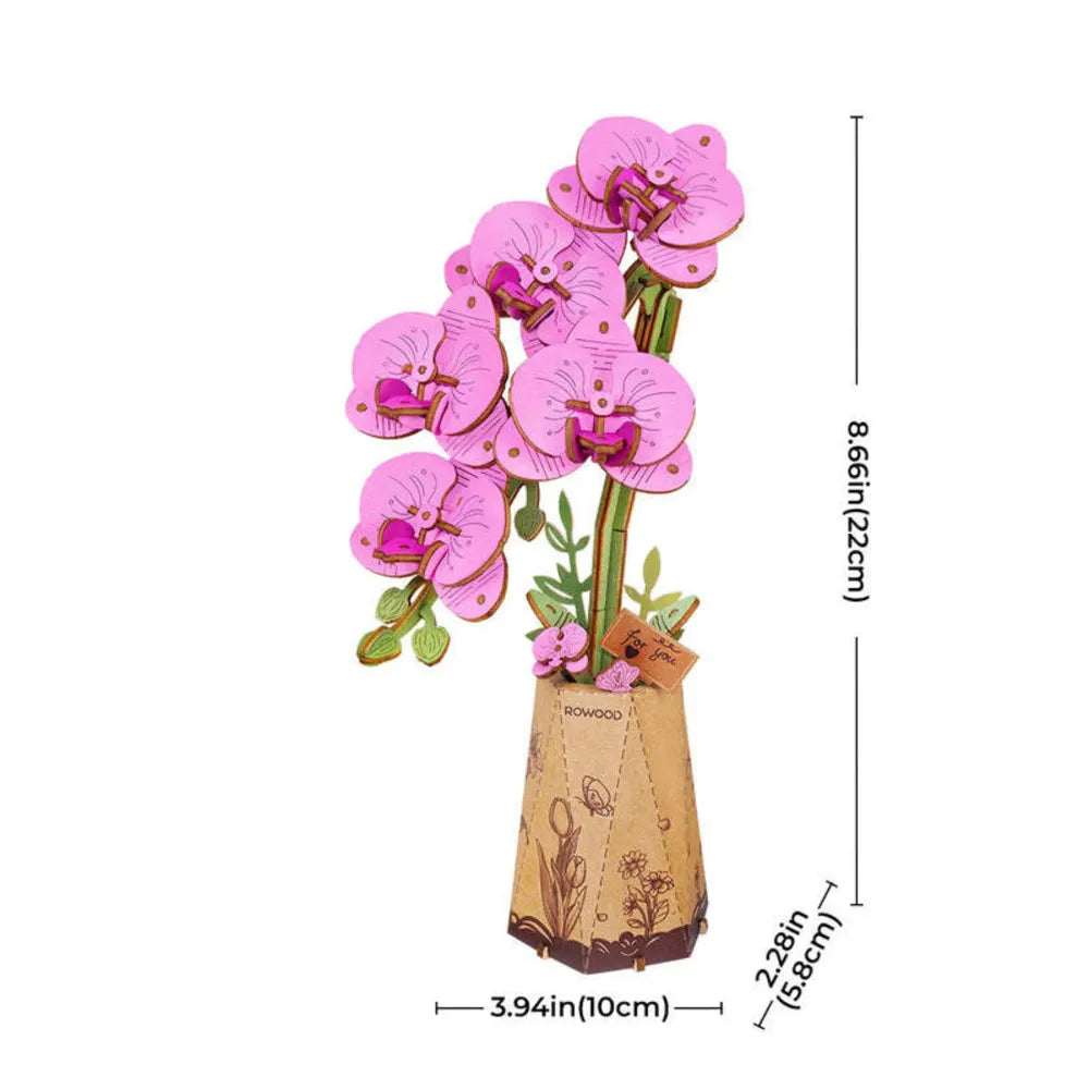 3D puzzle Robotime Rowood Purple Moth Orchid