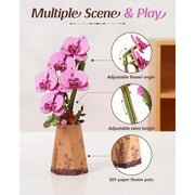 3D puzzle Robotime Rowood Purple Moth Orchid