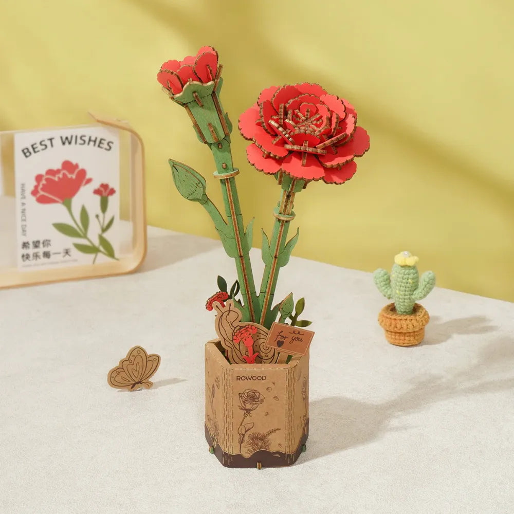 3D puzzle Robotime Rowood Red Carnation TW052