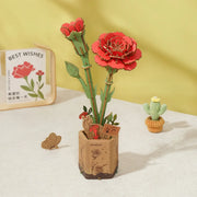 3D puzzle Robotime Rowood Red Carnation TW052