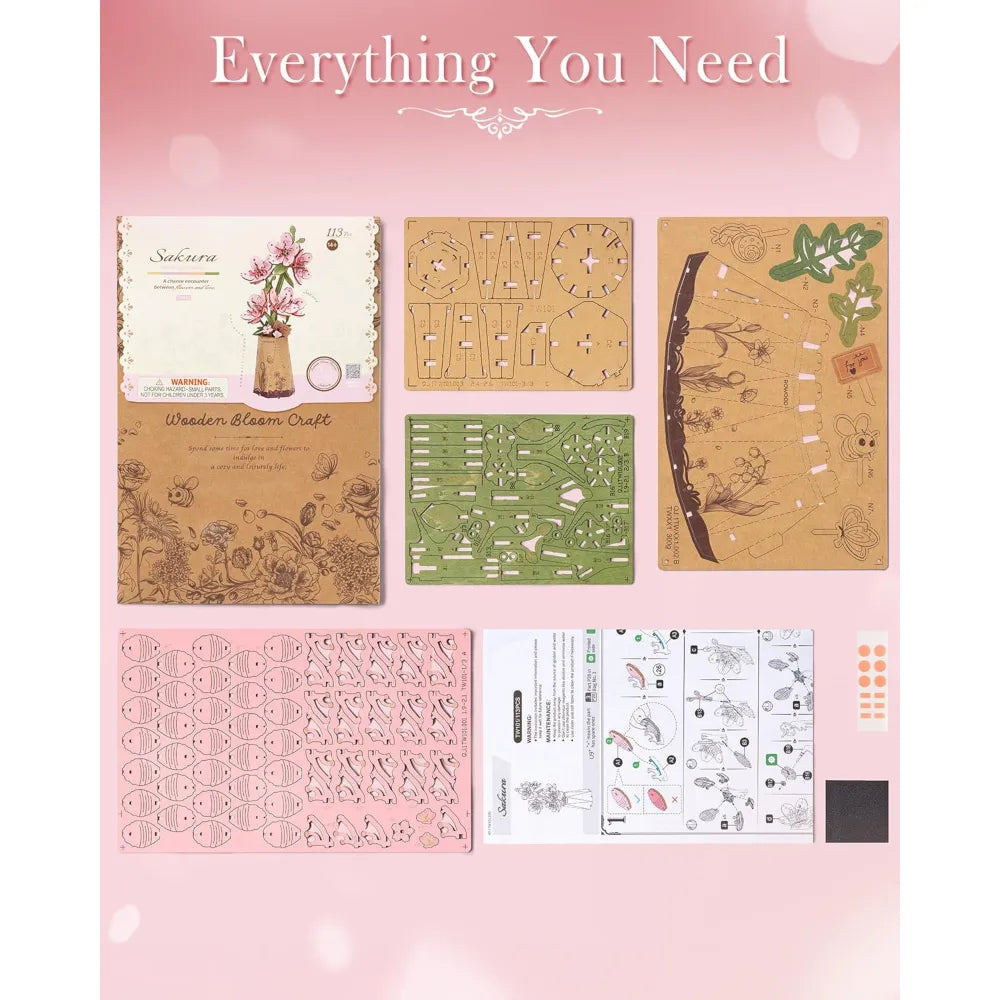 3D puzzle Robotime Rowood Sakura