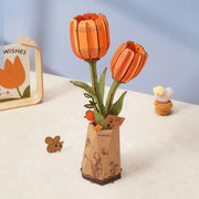 3D Puzzle Robotime Rowood Orange Tulip TW081