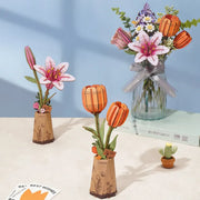 3D Puzzle Robotime Rowood Orange Tulip TW081