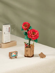 Robotime 3D Puzzle Rowood Red Camellia TW041