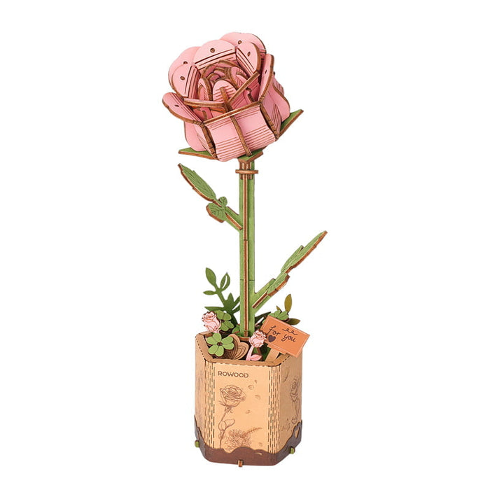 3D Puzzle Robotime Rowood Pink Rose TW041