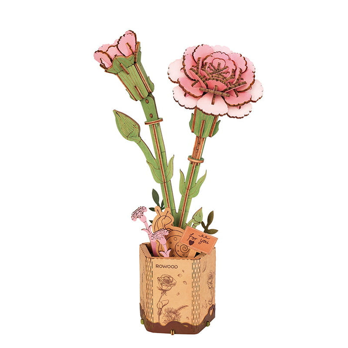 3D Puzzle Robotime Rowood Pink Carnation TW051