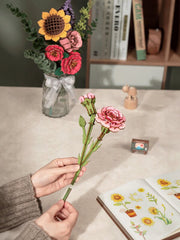 3D Puzzle Robotime Rowood Pink Carnation TW051